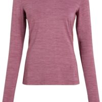 ENERGETICS Da.-Langarmshirt Evii L/S W MELANGE/RED WINE/VIO