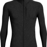 Icebreaker M Descender LS Zip JET HTHR/BLACK