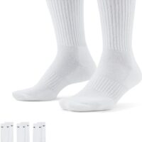 NIKE U NK EVERYDAY CSH CRW 3PR 132 WHITE/METALLIC SILVER