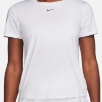 NIKE W NK ONE CLASSIC DF SS TOP WHITE/METALLIC SILVER