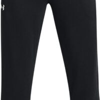 UNDER ARMOUR UA RIVAL FLEECE JOGGERS BLACK/WHITE-IRON GREY