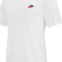 NIKE M NSW CLUB TEE WHITE/METALLIC SILVER