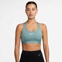 NIKE W NK SWSH MED SPT BRA BLACK/BLACK/METALLIC GOLD