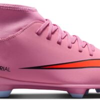 NIKE JR SUPERFLY 10 CLUB FG/MG LIGHT SOFT PINK/SHIMMER-WHITE
