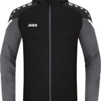 JAKO Kapuzenjacke Performance schwarz/anthra light