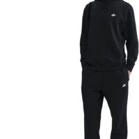 NIKE M NK CLUB BB PO HOODIE BLACK/BLACK/WHITE