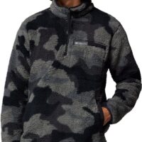 Columbia Rugged Ridge High Pile Half Zip Black, Stone